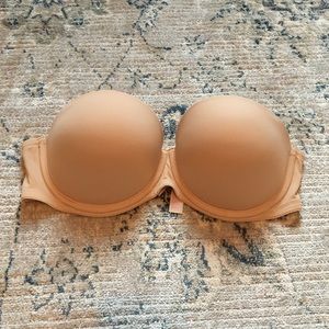 Strapless Nude Push-up Bra PINK Victoria's Secret